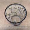 Metal Small Round Side Table / Plant Stand With Branches & Birds