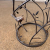 Metal Small Round Side Table / Plant Stand With Branches & Birds