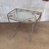 Vintage Salterini Wrought Iron Glass Top Console Side Table #1