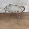 Vintage Salterini Wrought Iron Glass Top Console Side Table #1
