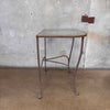 Vintage Salterini Wrought Iron Glass Top Console Side Table #1