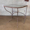 Vintage Salterini Wrought Iron Glass Top Console Side Table #2