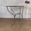 Vintage Salterini Wrought Iron Glass Top Console Side Table #2