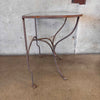 Vintage Salterini Wrought Iron Glass Top Console Side Table #2