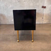 Jonathan Adler Crawford Black Lacquered Brass Tall Cabinet