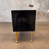 Jonathan Adler Crawford Black Lacquered Brass Tall Cabinet