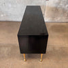 Jonathan Adler Crawford Black Lacquered Brass Tall Cabinet