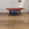 Angel Pazmino Leather Mid Century Modern Coffee Table C. 1969