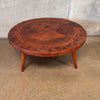 Angel Pazmino Leather Mid Century Modern Coffee Table C. 1969