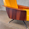 1960s Mid Century Modern Mulhauser Plycraft Swivel Rocking Lounge Chair