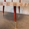 Vintage 1960s Two Tier Mosaic Tile Round Side / Coffee Table