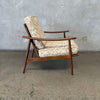 Mid Century Wood Lounge Chair Made In Italy