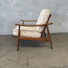 Mid Century Wood Lounge Chair Made In Italy