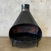Vintage Mid Century Modern Black Porcelain Enamel Finish Preway Fireplace