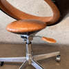 Vintage 1960s Cognac Anel Rolling Office Chair