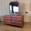 Mid Century Modern Lane Six Drawer Dresser w/Mirror
