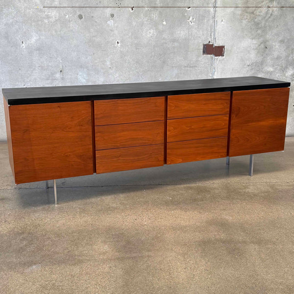 Mid Century Slate Top Credenza