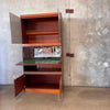 Danish Modern Teak Veneer Desk/Dry Bar/Shelving w/Keys