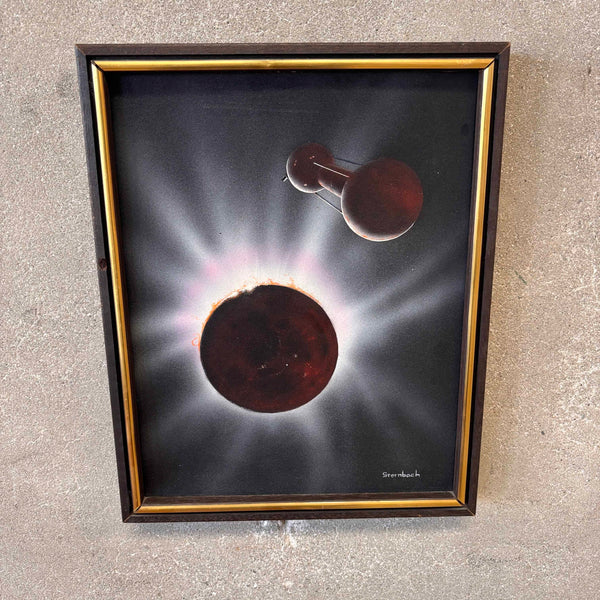 Vintage Painting "Eclipse Waters" By Sci Fi Artist Rick Sternbach