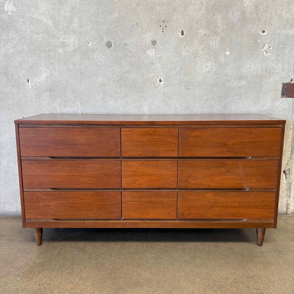 Mid Century Modern Nine Drawer Lowboy Dresser