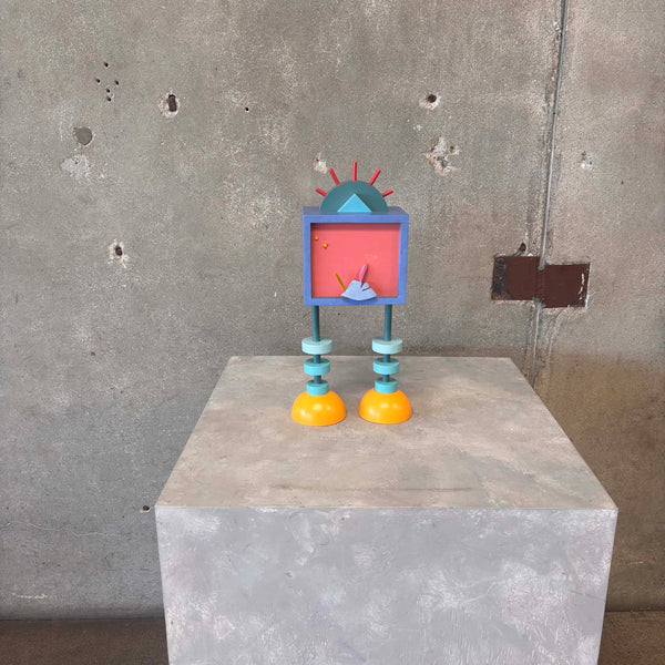 Vintage Lacie Gannon Abstract Chicken Art Sculpture Memphis Design Style