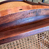 Vintage Arts & Crafts Walnut Rocking Chair w/ Rattan After Frank Lloyd Wright