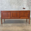 Mid Century Walnut Three Door Three Drawer Dresser Credenza