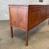 Mid Century Walnut Three Door Three Drawer Dresser Credenza