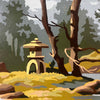 Vintage Mid Century Asian Themed Paint by Numbers Painting
