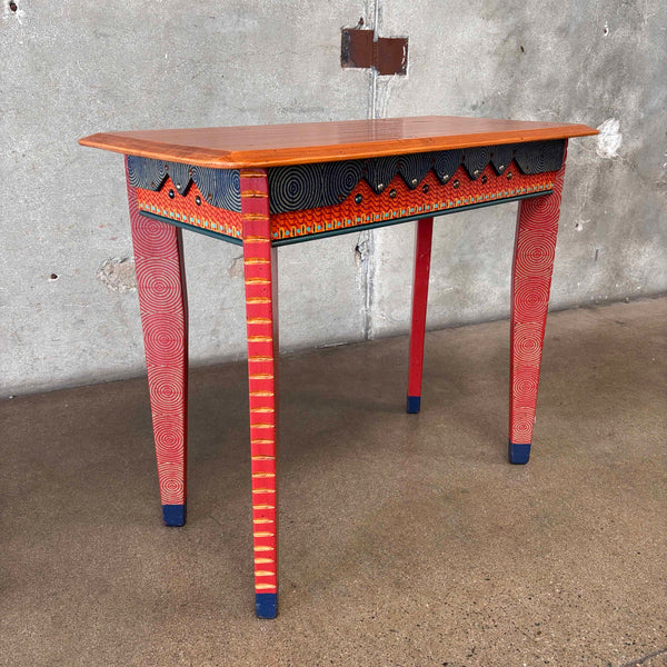 Handmade & Hand Painted Console Table, Made In Texas - 2008