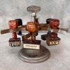 Vintage Archilles Rubberstamp Carousel 6 Stamp Holder w/ Stamps