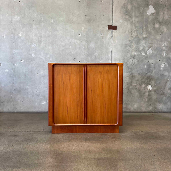 Bernhard Pedersen Teak Tambour Door Cabinet, Denmark