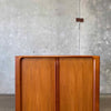 Bernhard Pedersen Teak Tambour Door Cabinet, Denmark