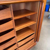 Bernhard Pedersen Teak Tambour Door Cabinet, Denmark