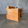 1950s Architects Desk With Hidden Flat File Drawer w/ Key
