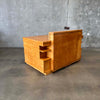 1950s Architects Desk With Hidden Flat File Drawer w/ Key