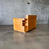 1950s Architects Desk With Hidden Flat File Drawer w/ Key