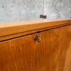 1950s Architects Desk With Hidden Flat File Drawer w/ Key