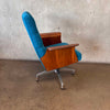 Mid Century Modern Plycraft Chair on Wheels Designed By George Mulhausen