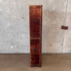 Italian Made Leather Faux Bookcase CD Holder With Hand & Scroll Handle