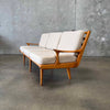 Mid Century Modern Wood Frame Sofa-HOLD