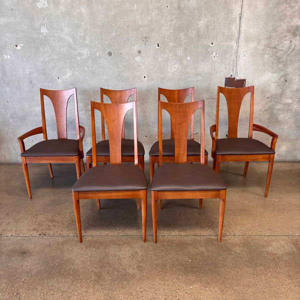 Set of Six Vintage Broyhill Brasilia Dining Chairs