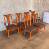 Set of Six Vintage Broyhill Brasilia Dining Chairs