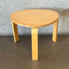 Mid Century Modern Guitar Pick Light Wood End Table With Four Bentwood Legs