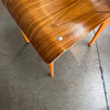 Set of Six Orange & Walnut Jean Prouve Style Chairs - Standard Chairs