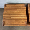 Pair of Vintage Mid Century Modern Solid Oak Side Tables