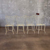 Set of Four Mid Century Modern Iron Patio Chairs