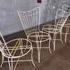 Set of Four Mid Century Modern Iron Patio Chairs