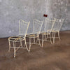 Set of Four Mid Century Modern Iron Patio Chairs