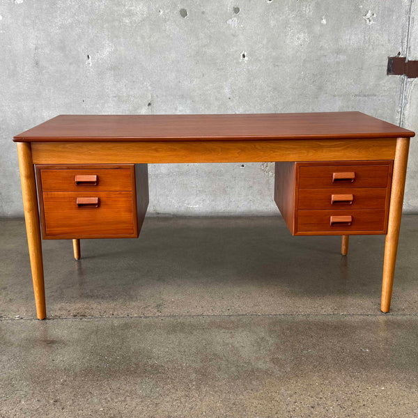 Teak & Oak Writing Desk by Borge Mogensen for Soborg Mobler